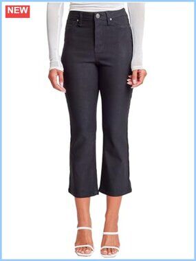 Plus High Rise Hyperstretch Cropped Kick Flare Jeans